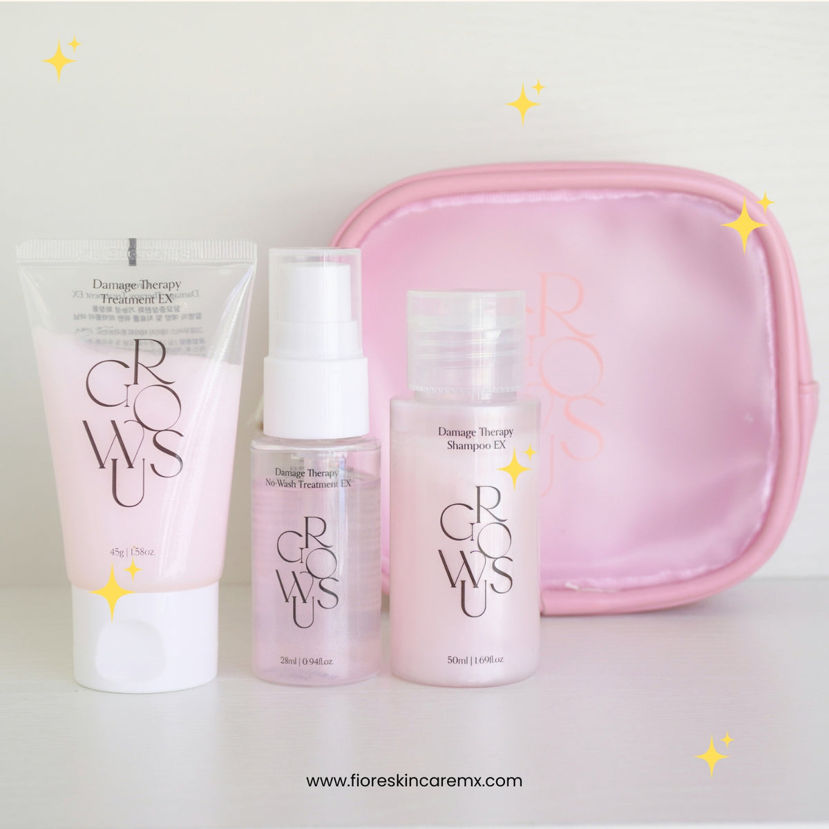 GROWUS Damage Therapy Travel Kit 3pz + bolsa