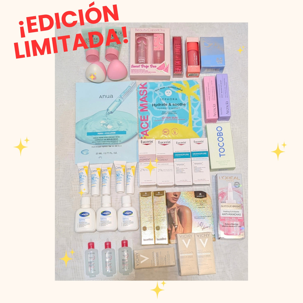 ¡EDICIÓN LIMITADA! Kit Sorpresa Skincare + Makeup 34pz