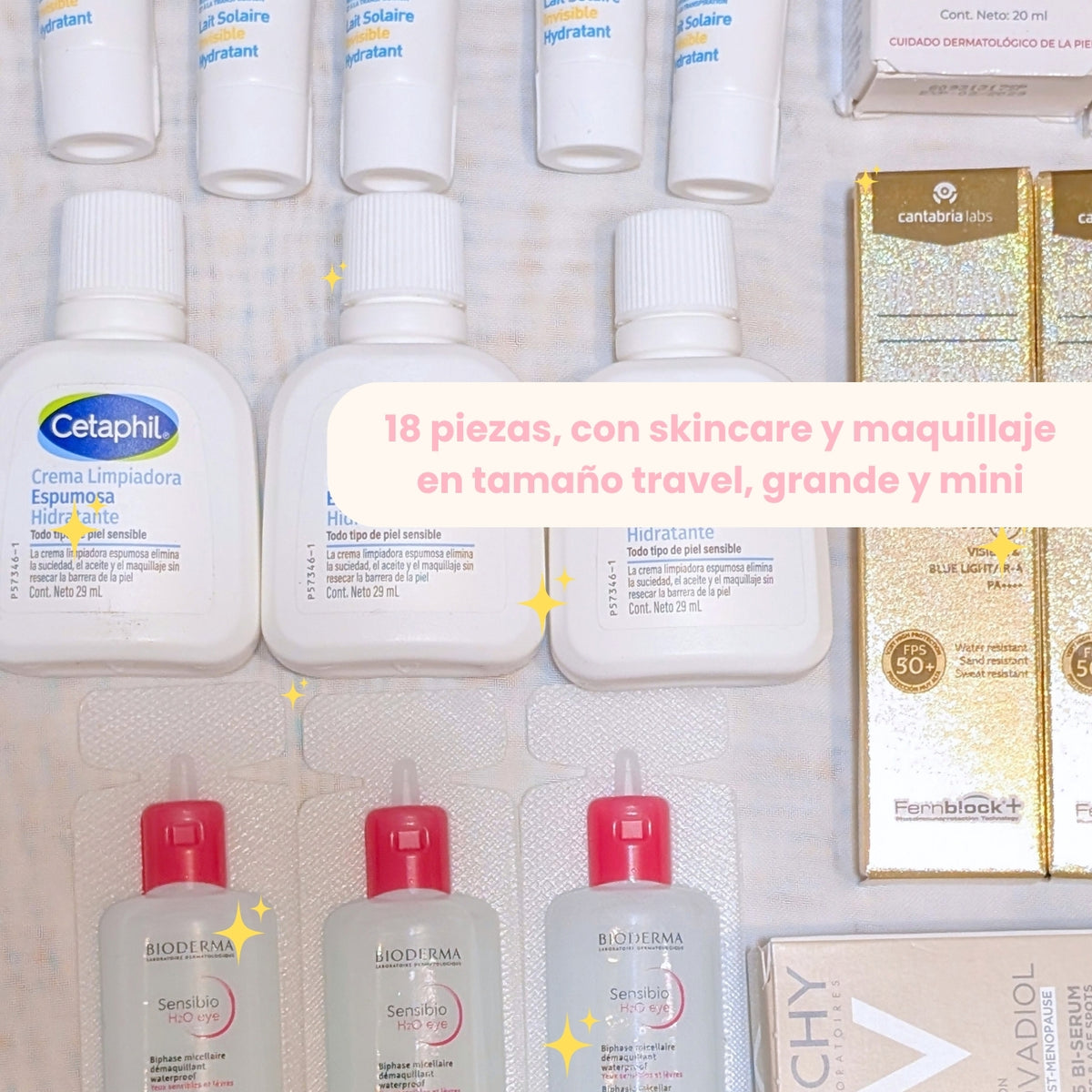 ¡EDICIÓN LIMITADA! Kit Sorpresa Skincare + Makeup 34pz