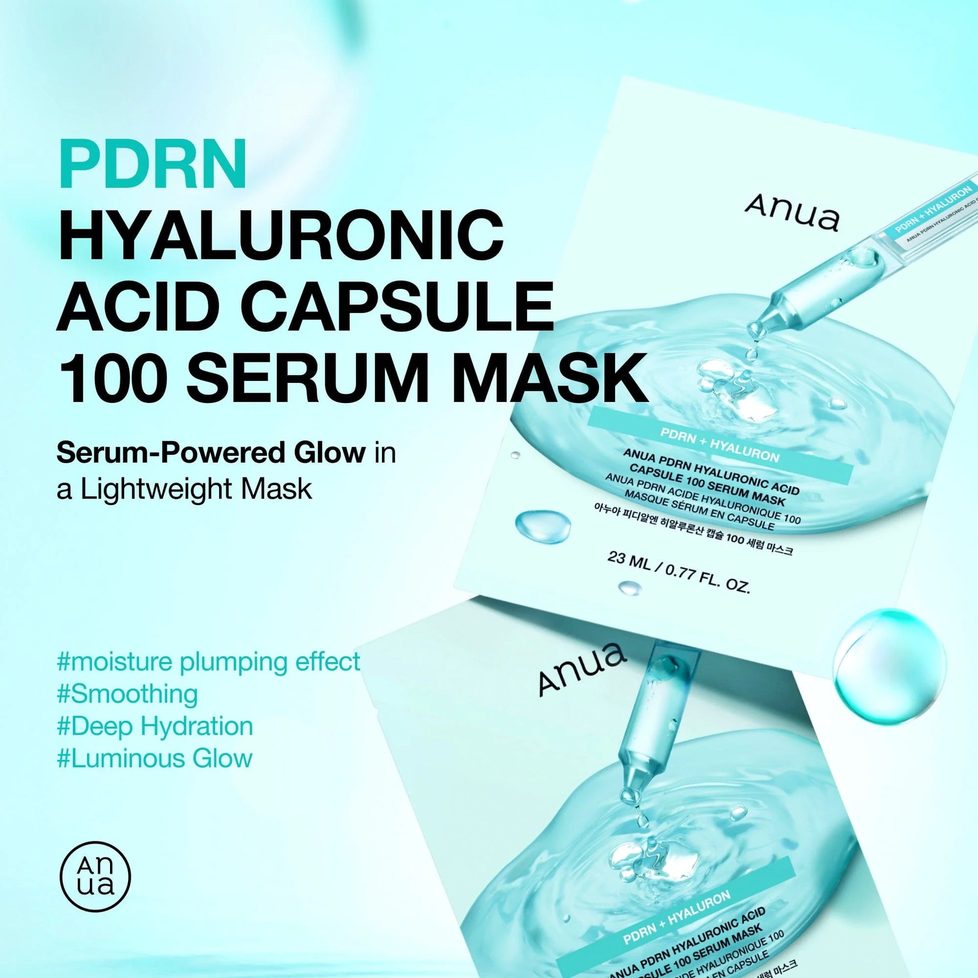 ANUA PDRN Hyaluronic Acid Capsule 100 Serum Mask 1pz