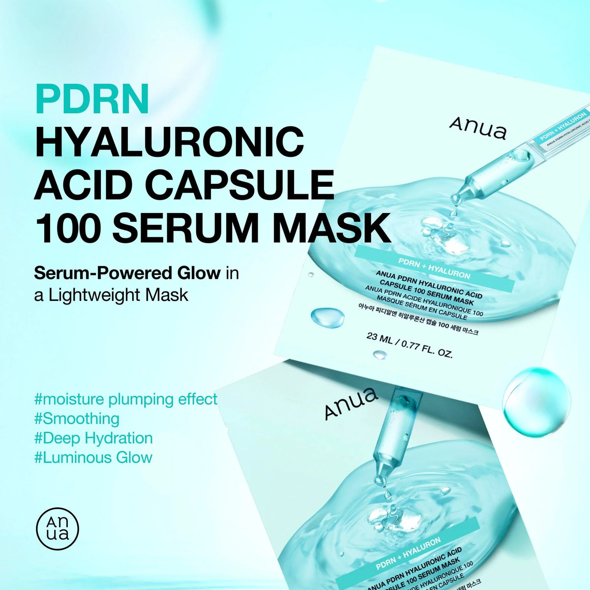 ANUA PDRN Hyaluronic Acid Capsule 100 Serum Mask 1pz
